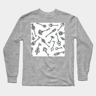 Skeleton Keys Grey and White Palette Long Sleeve T-Shirt